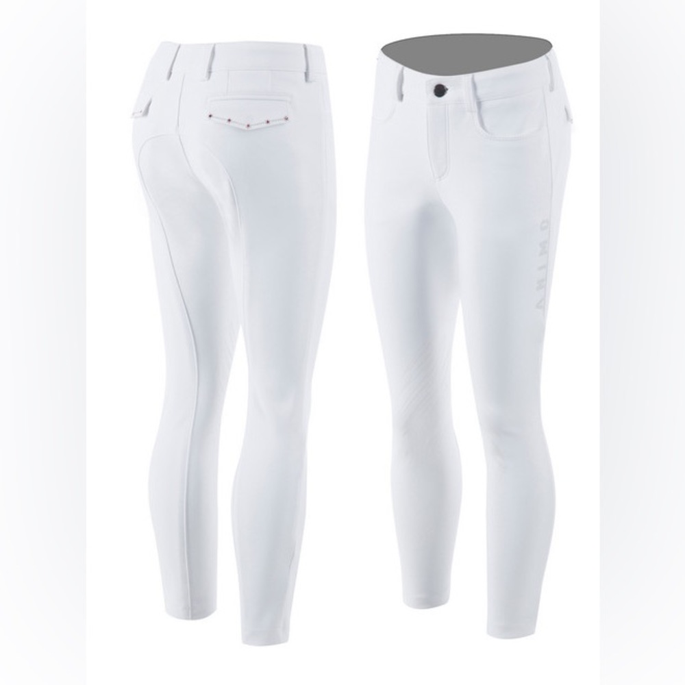 Animo White Crystal Embellished Riding Breeches